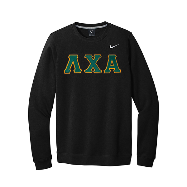 Lambda Chi Alpha Nike Crewneck With Sewn on Greek Letters greekclothingco