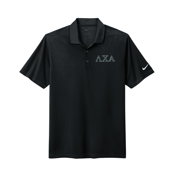 Lambda Chi Alpha Fraternity Greek letter embroidered Nike polo