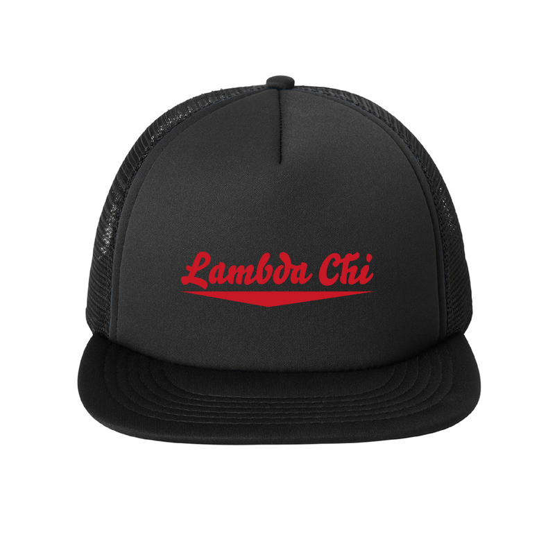 Lambda Chi Alpha Fraternity Baseline Embroidered Foam Trucker Hat