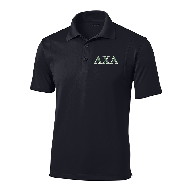 Lambda Chi Alpha Fraternity Embroidered Greek Letter Sport-Tek Micropique Polo