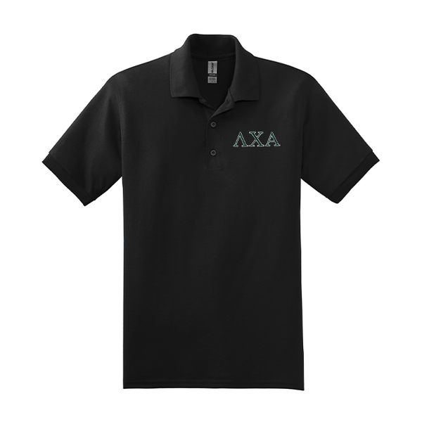 Lambda Chi Alpha Fraternity Embroidered Greek Letter Gildan Polo