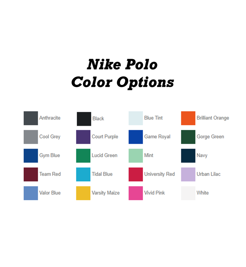 Pi Kappa Alpha Nike Dri-FIT Polo Embroidered Greek Letters