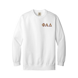 Phi Alpha Delta Comfort Colors Crewneck - Embroidered Greek Letters