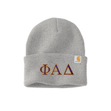 Phi Alpha Delta Carhartt Beanie - Embroidered Greek Letters