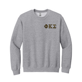 Phi Kappa Sigma Embroidered Greek Letter Crewneck Sweatshirt