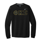 Phi Kappa Sigma Nike Sewn on Greek Letter Crewneck Sweatshirt