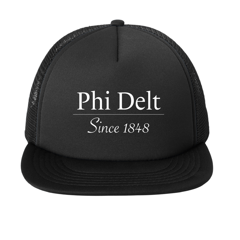 Phi Delta Theta Fraternity Established Embroidered Foam Trucker Hat