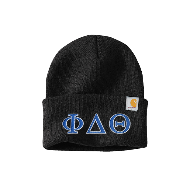 Phi Delta Theta Fraternity embroidered Greek letters Carhartt Watch Cap