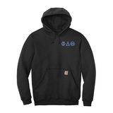 Phi Delta Theta Fraternity Carhartt Embroidered Greek Letter Midweight Hooded Sweatshirt