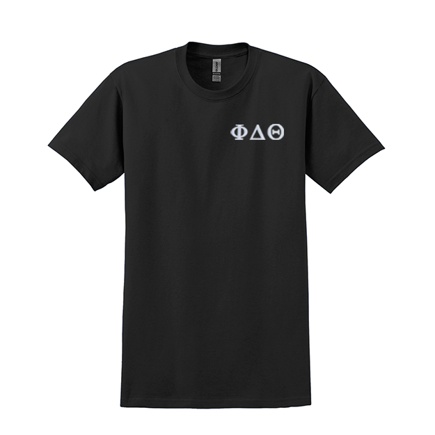 Phi Delta Theta Fraternity Embroidered Greek Letter Gildan T-shirt