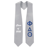Custom Phi Delta Theta Fraternity Tackle Twill Greek Letter Graduation Stole