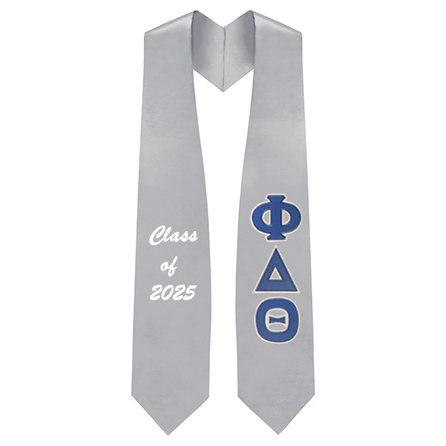 Custom Phi Delta Theta Fraternity Tackle Twill Greek Letter Graduation Stole