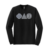 Phi Delta Theta Fraternity Sewn on Greek Letter Gildan Long Sleeve T-shirt