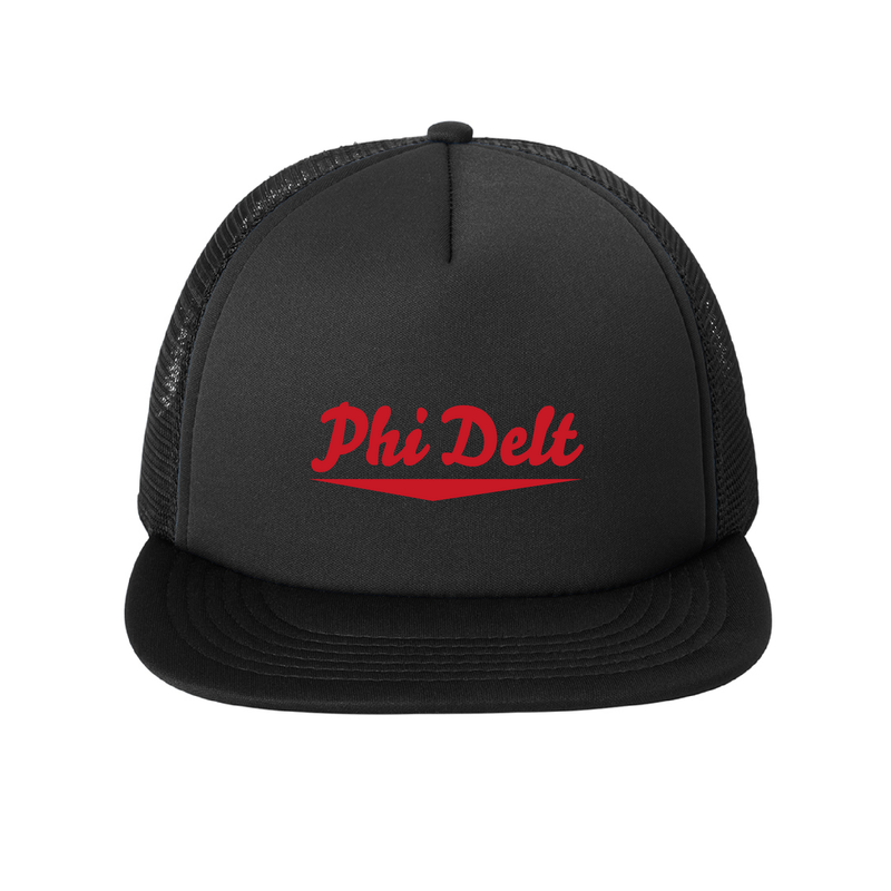 Phi Delta Theta Fraternity Baseline Embroidered Foam Trucker Hat