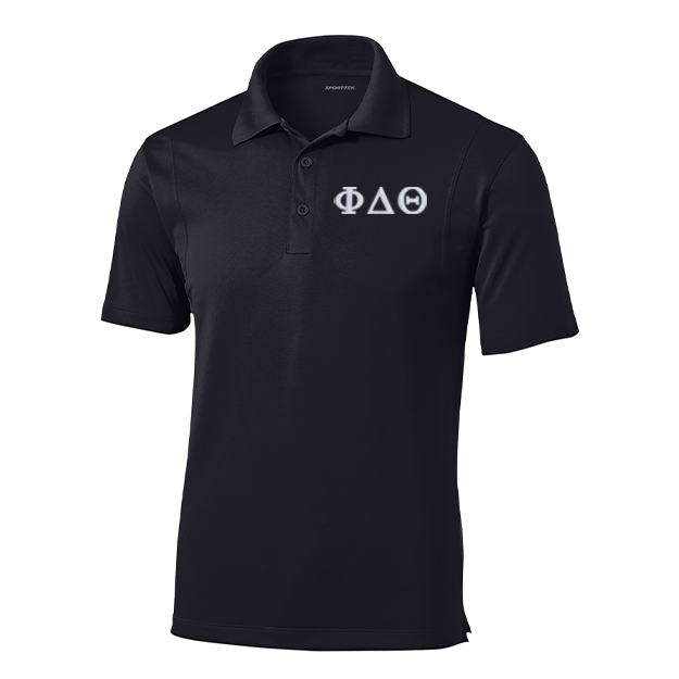 Phi Delta Theta Fraternity Embroidered Greek Letter Sport-Tek Micropique Polo