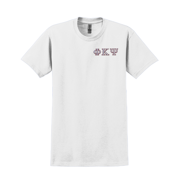 Phi Kappa Psi Fraternity Embroidered Greek Letter Gildan T-shirt