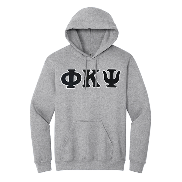 Phi Kappa Psi Fraternity Sewn on Greek Letter Gildan Hoodie