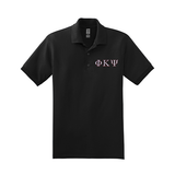 Phi Kappa Psi Fraternity Embroidered Greek Letter Gildan Polo