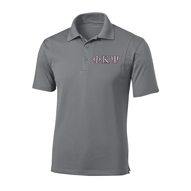 Phi Kappa Psi Fraternity Sport Tek Polo Embroidered Greek Letters