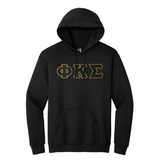 Phi Kappa Sigma Sewn on Greek Letter Hoodie