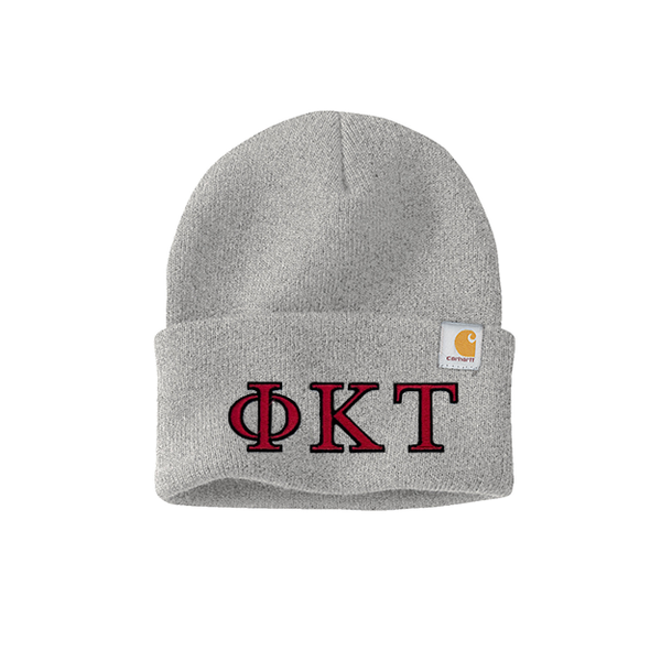 Phi Kappa Tau Fraternity embroidered Greek letters Carhartt Watch Cap