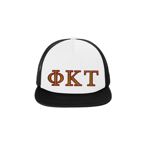 Phi Kappa Tau Fraternity Foam Trucker Hat Embroidered Greek Letters