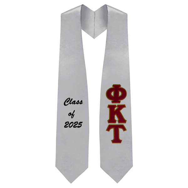 Custom Phi Kappa Tau Fraternity Tackle Twill Greek Letter Graduation Stole