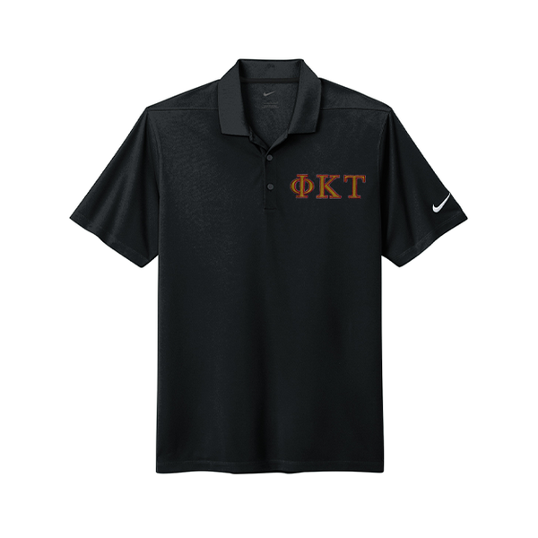Phi Kappa Tau Nike Dri-FIT Polo Embroidered Greek Letters