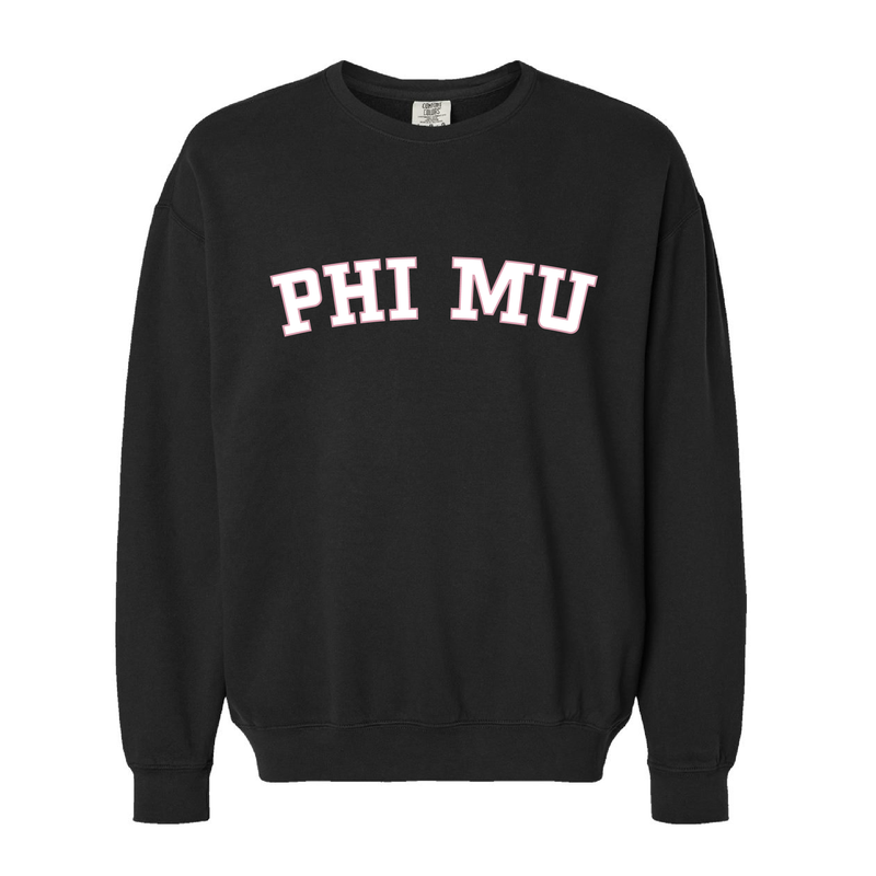 Phi Mu Sorority Varsity Basics Crewneck Sweatshirt