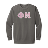 Phi Mu Sorority Comfort Colors Greek Letter Crewneck Sweatshirt