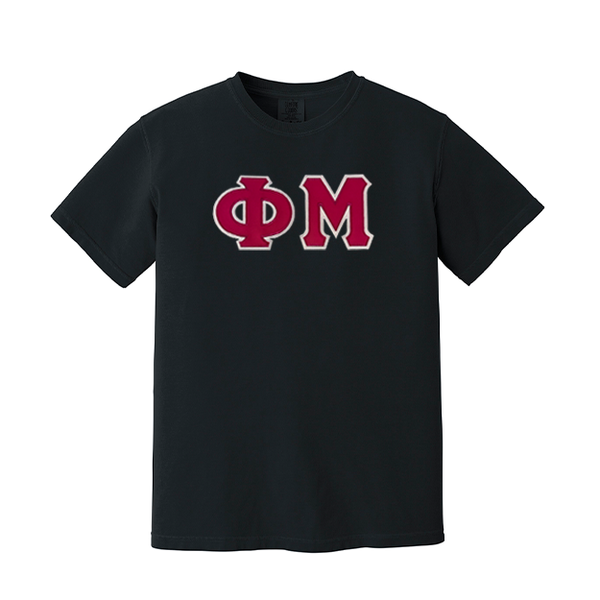 Phi Mu Sorority Comfort Colors Greek Letter T Shirt Small
