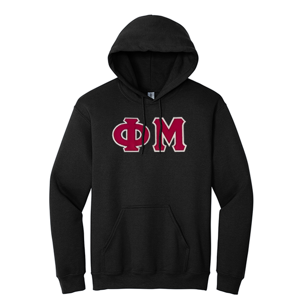 greekclothingco Phi Mu Greek Letter Hooded Sweatshirt Small