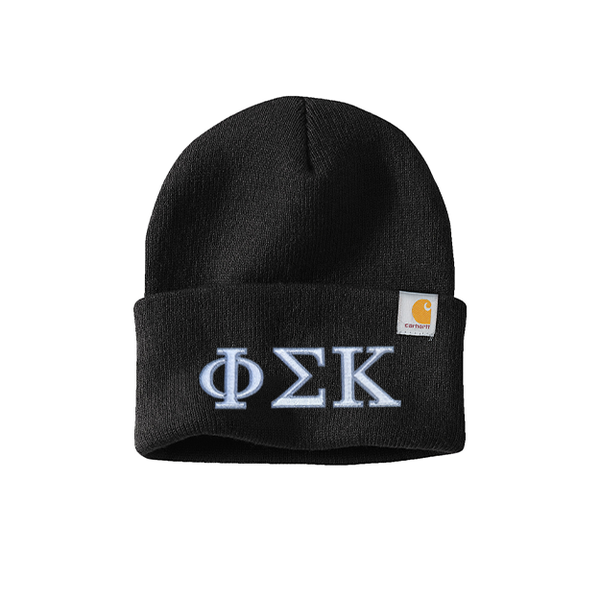 Phi Sigma Kappa Fraternity embroidered Greek letters Carhartt Watch Cap