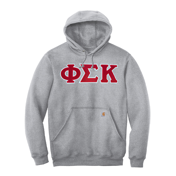 Phi Sigma Kappa Fraternity Carhartt Greek Letter Midweight Hooded Sweatshirt