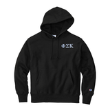 Phi Sigma Kappa Fraternity Champion Reverse Weave Embroidered Greek Letter Hoodie