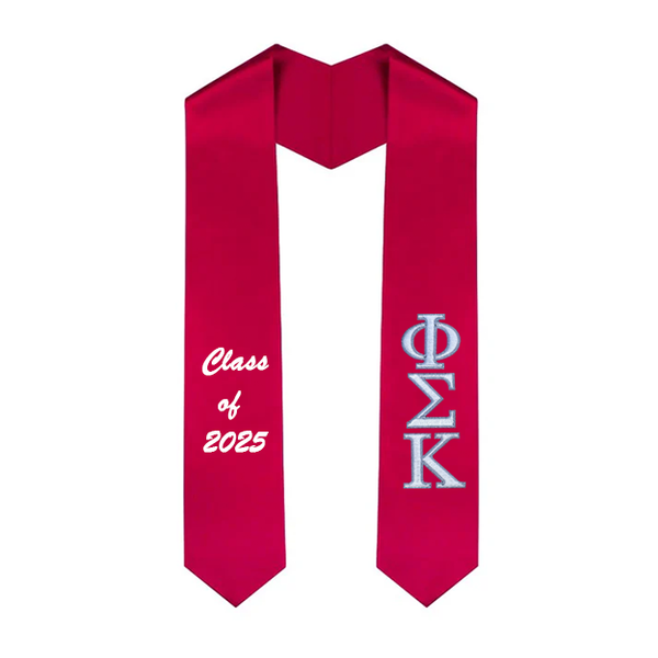 Custom Phi Sigma Kappa Fraternity Embroidered Graduation Stole
