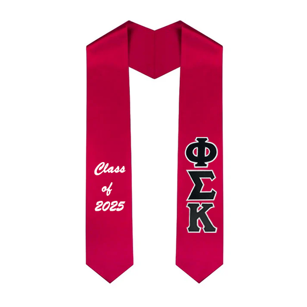 Custom Phi Sigma Kappa Fraternity Tackle Twill Greek Letter Graduation Stole