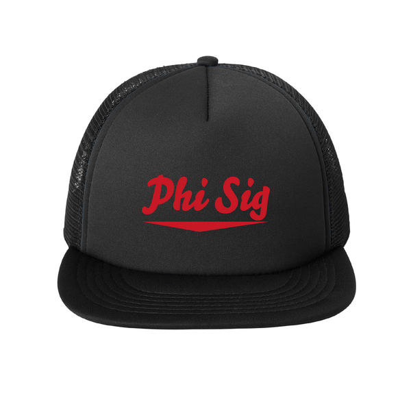 Phi Sigma Kappa Fraternity Baseline Embroidered Foam Trucker Hat