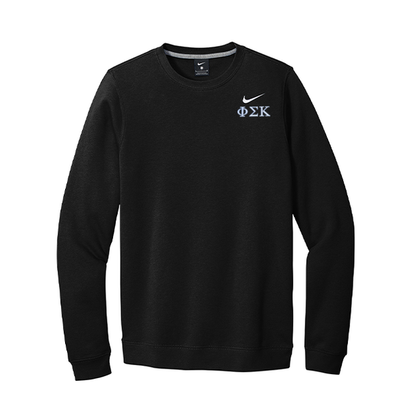 Phi Sigma Kappa Fraternity Nike Embroidered Greek Letter Crewneck Sweatshirt
