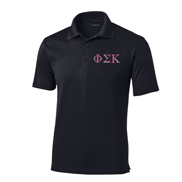 Phi Sigma Kappa Fraternity Embroidered Greek Letter Sport-Tek Micropique Polo