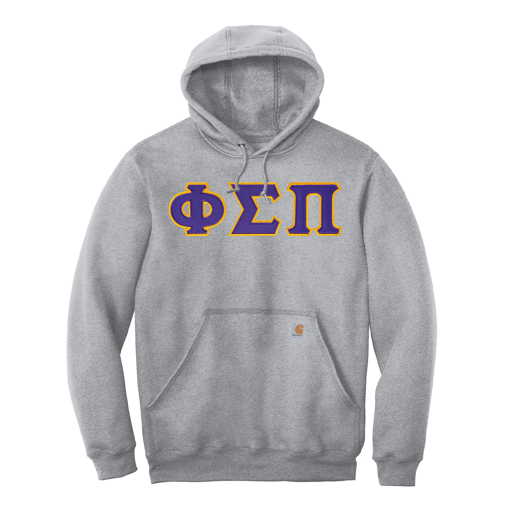 Phi Sigma Pi Fraternity Carhartt Greek Letter Midweight Hooded Sweatsh ...