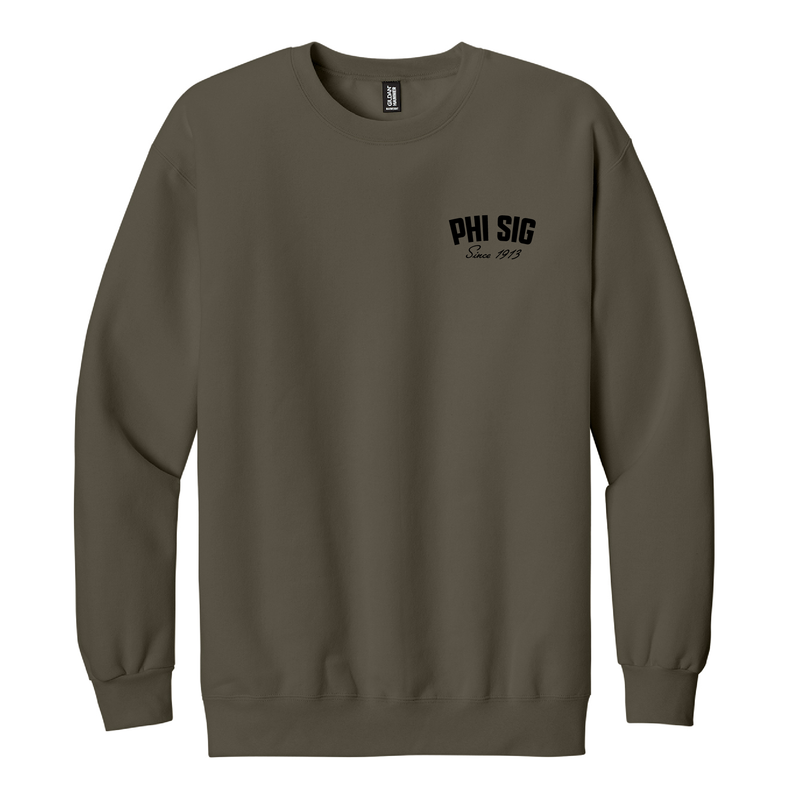 Phi Sigma Sigma Sorority Established Crewneck Sweatshirt