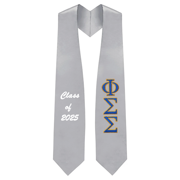 Phi Sigma Sigma Sorority Embroidered Graduation Stole