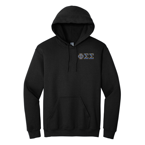 Phi Sigma Sigma Sorority Embroidered Greek Letters Gildan Hoodie