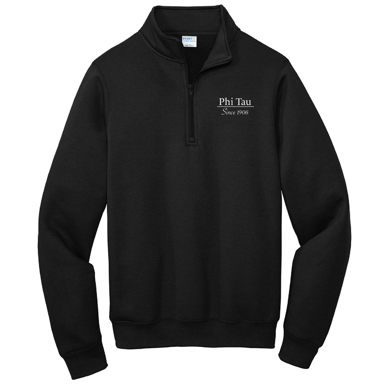 Phi Kappa Tau Fraternity Embroidered Established Quarter Zip Sweatshirt