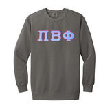 Pi Beta Phi Sorority Comfort Colors Greek Letter Crewneck Sweatshirt