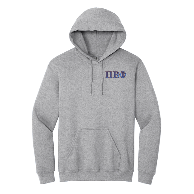 Pi Beta Phi Sorority Embroidered Greek Letters Gildan Hoodie