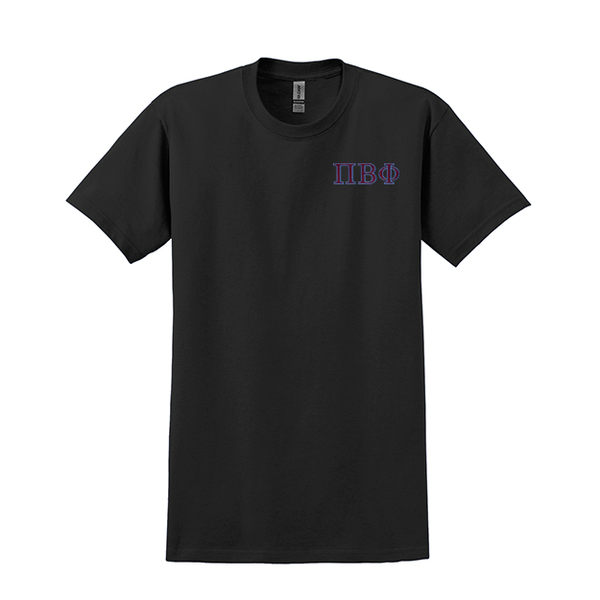 Pi Beta Phi Sorority Embroidered Greek Letter Gildan T-shirt