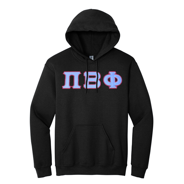 Pi Beta Phi Sorority Sewn on Greek Letter Gildan Hoodie