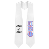 Pi Beta Phi Sorority Tackle Twill Greek Letter Graduation Stole